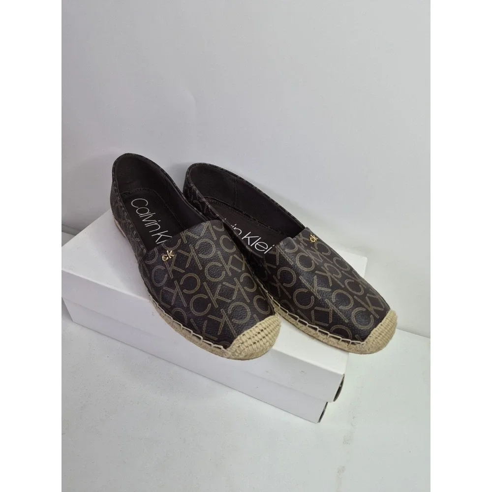 CALVIN KLEIN Women's Vez‎ CK Monogram Espadrilles Size 8.5 M